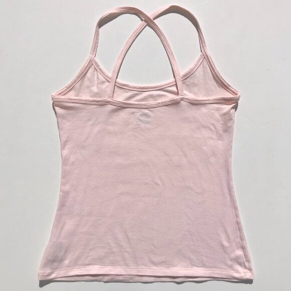 Tank Top Criss Cross Straps size M Ballerina pink cotton stretch cami Old Navy - Picture 2 of 6